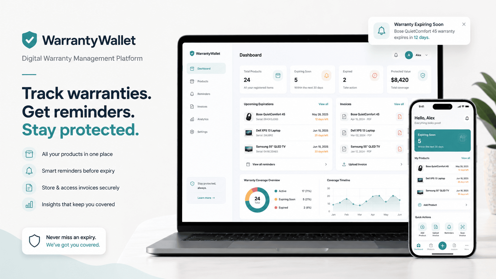 Warranty Wallet project preview